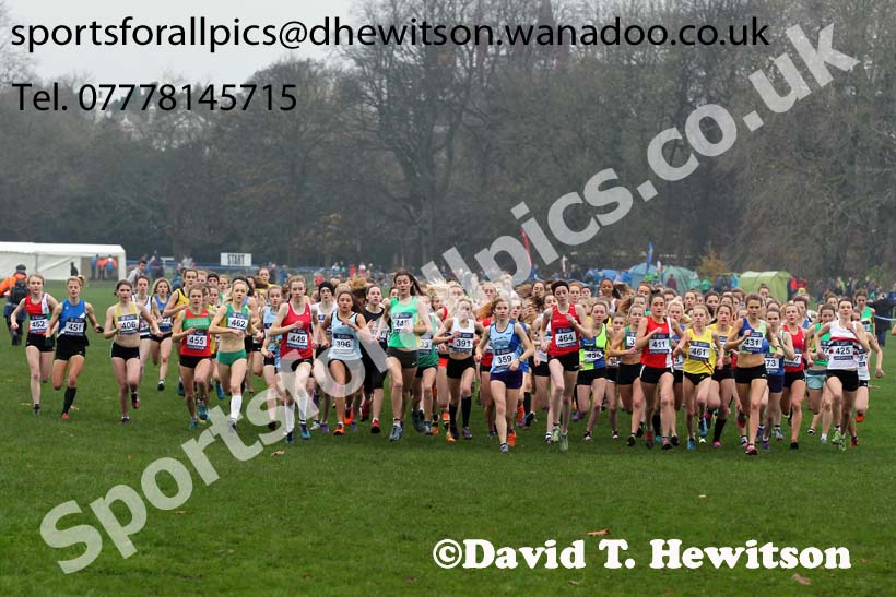 Women's under-17s and under-20s European Cross Country Trials, Sefton Park, Liverpool. Photo: David T. Hewitson/Sports for All Pics